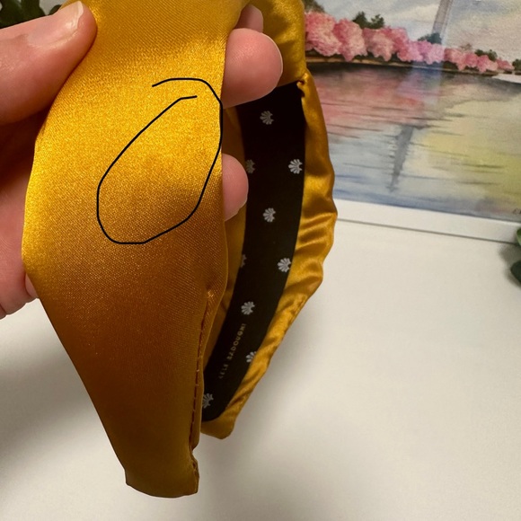 Lele Sadoughi Golden Rod Silk Knotted Headband - Picture 4 of 5